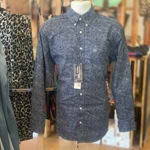 Panhandle Men's Performance Stretch Paisley Print Long Sleeve